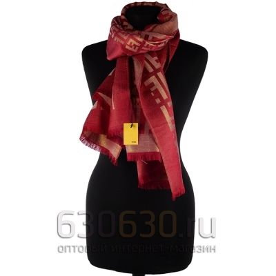Палантин 3D Fendi Двухсторонний (Красный/Золотистый)