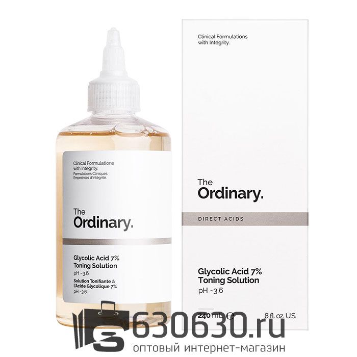 Веганский пилинг-тоник с 7% гликолевой кислоты The Ordinary "Glycolic Acid 7% Toning Solution" 240 ml