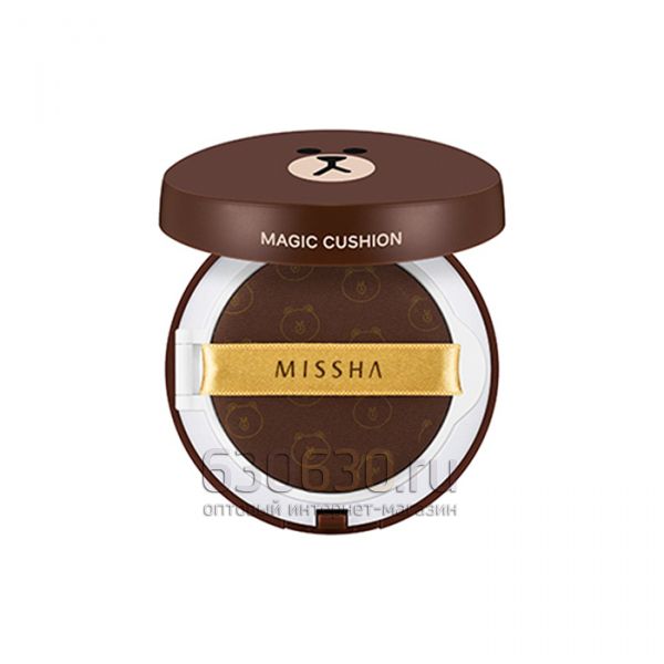 Тональная маскирующая основа-кушон Missha "Magic Cushion Moisture SPF 50+ PA+++" (Мишка) 15g+15g