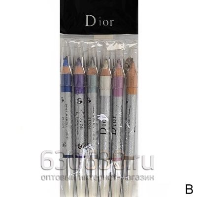 Тени-карандаш   Christian Dior с точилкой 2цв. (6шт)