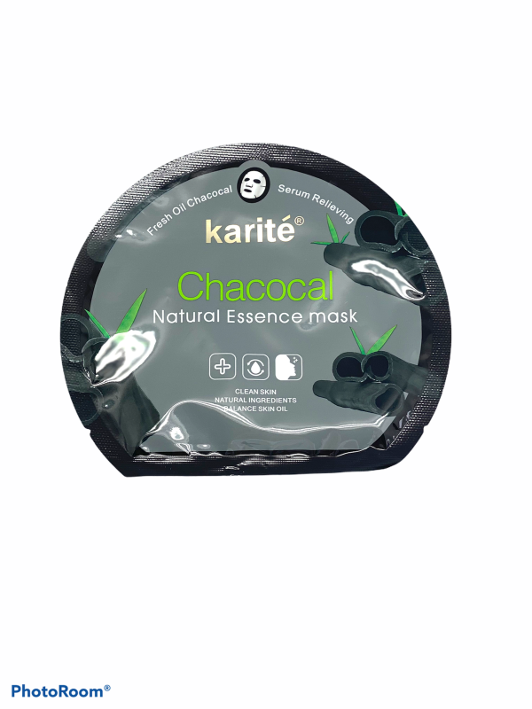 Тканевая маска для лица с древесным углем Karite Charcoal Mask, 30 мл